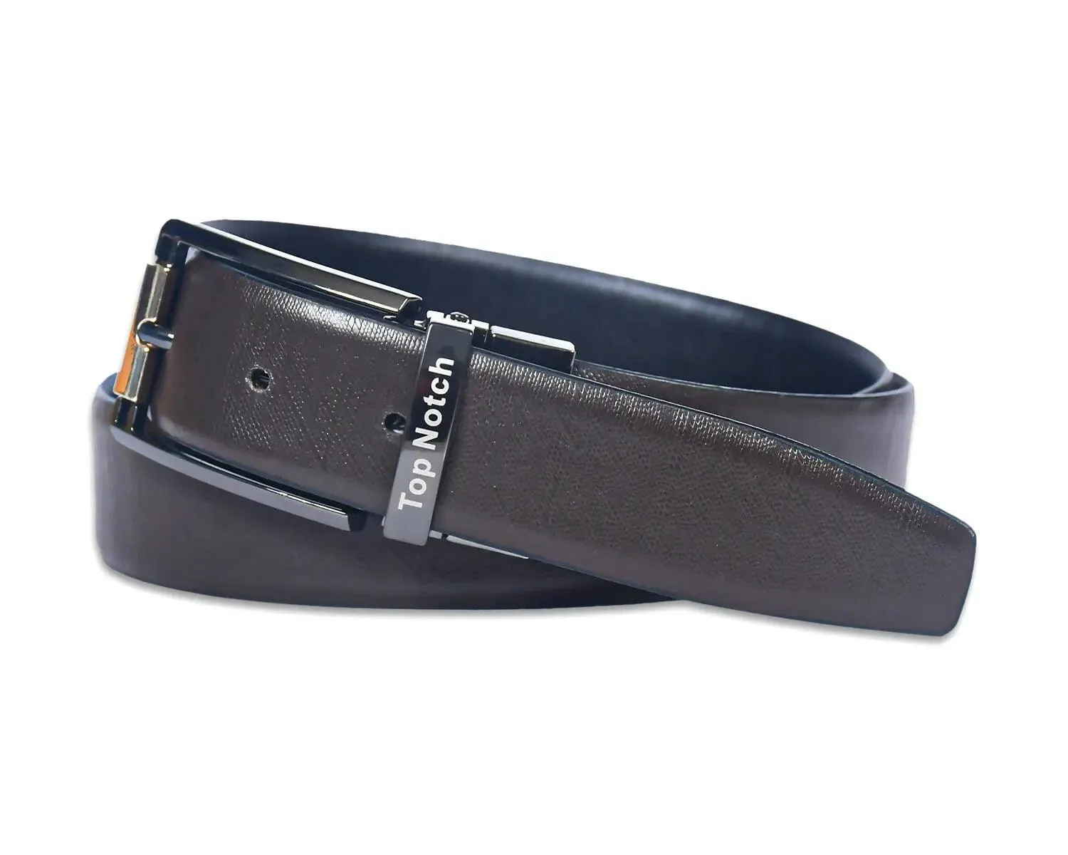Top Notch Leather Belt for Men Colour - Black / Brown Reversible Italian Belt (SKU TP0023)