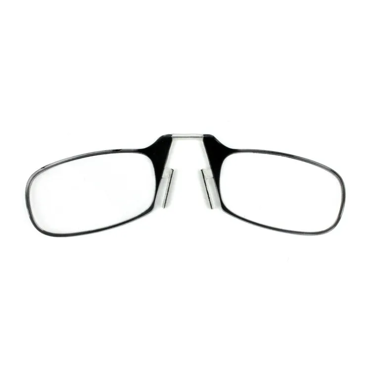 Ultra Thin High-definition Nose Resting Pocket Presbyopic Hypermetropic Reading Glasses,  2.00D(Black)
