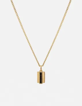 Vertigo Onyx Necklace, Gold Vermeil
