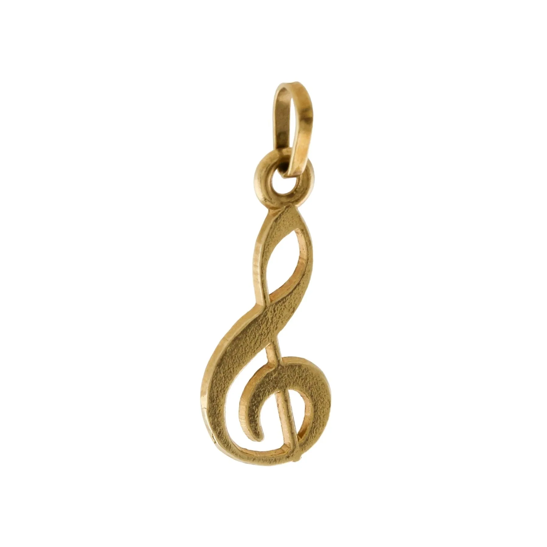 Vintage Gold "Clef Note" Pendant