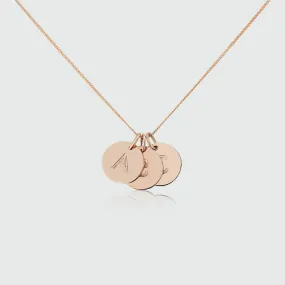 Westbourne 9ct Rose Gold Disc Trio Necklace