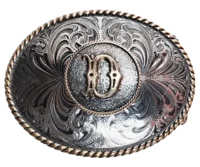 Western Initial Belt Buckle