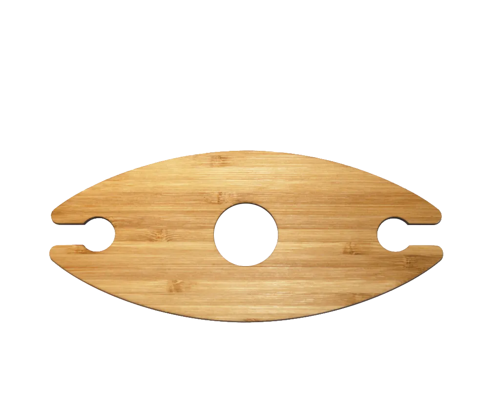 Wooden Wine Glass Caddy - Two Glass