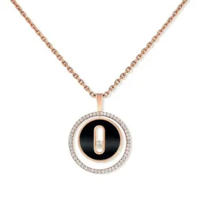 Yellow Gold Diamond & Onyx Necklace