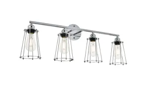 ZC121-LD4047W33C - Living District: Auspice 4 light chrome Wall Sconce