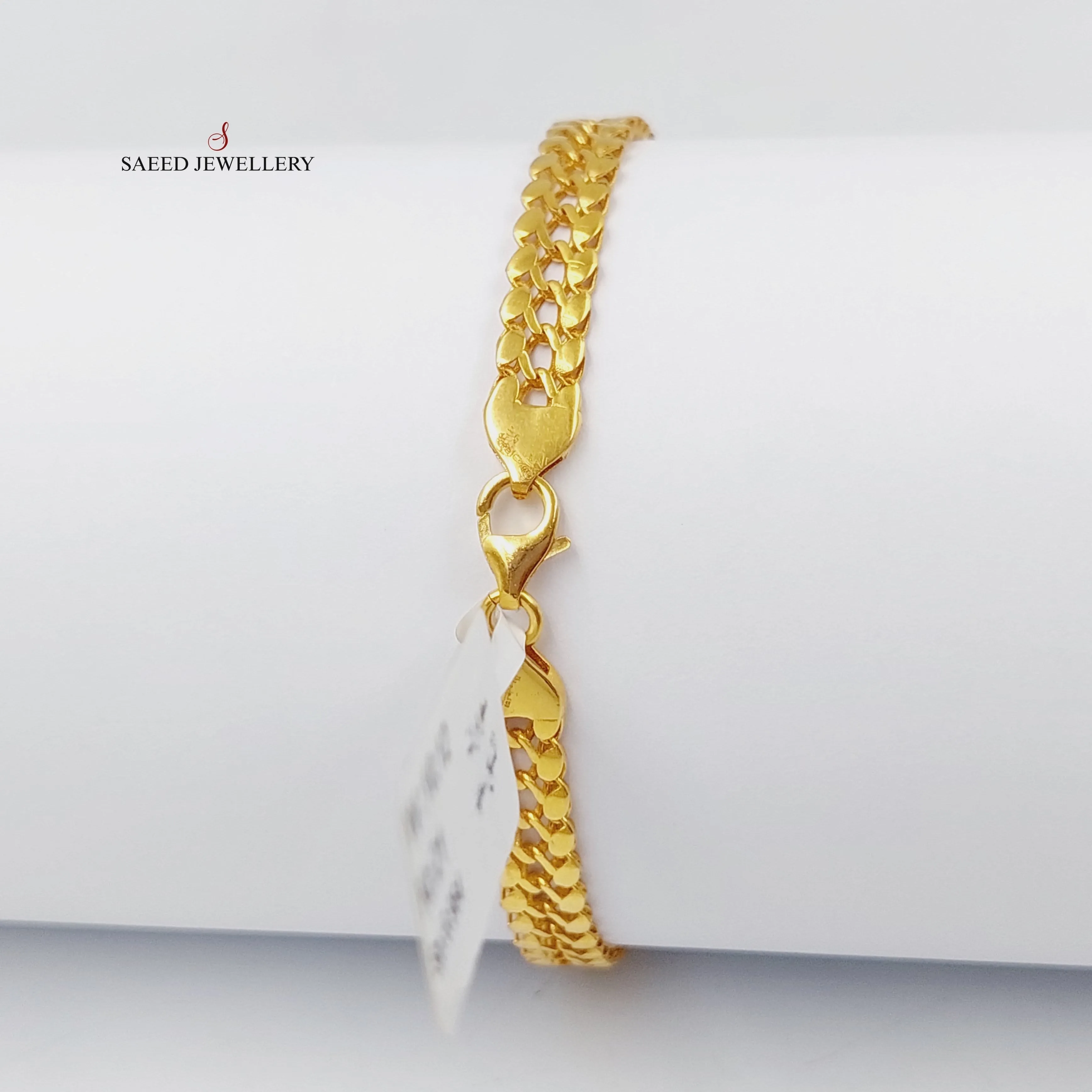 Zircon Studded Leaf Bracelet